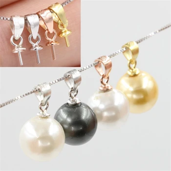 100pcs/ Bag S925 Sterling Silver Pearl Pendant Bases Semi Mount Necklace Settings for Spheres DIY Hand Made Jewelry Findings
100pcs/ Bag S925 Sterling Silver Pearl Pendant Bases Semi Mount Necklace Settings for Spheres DIY Hand Made Jewelry Findings