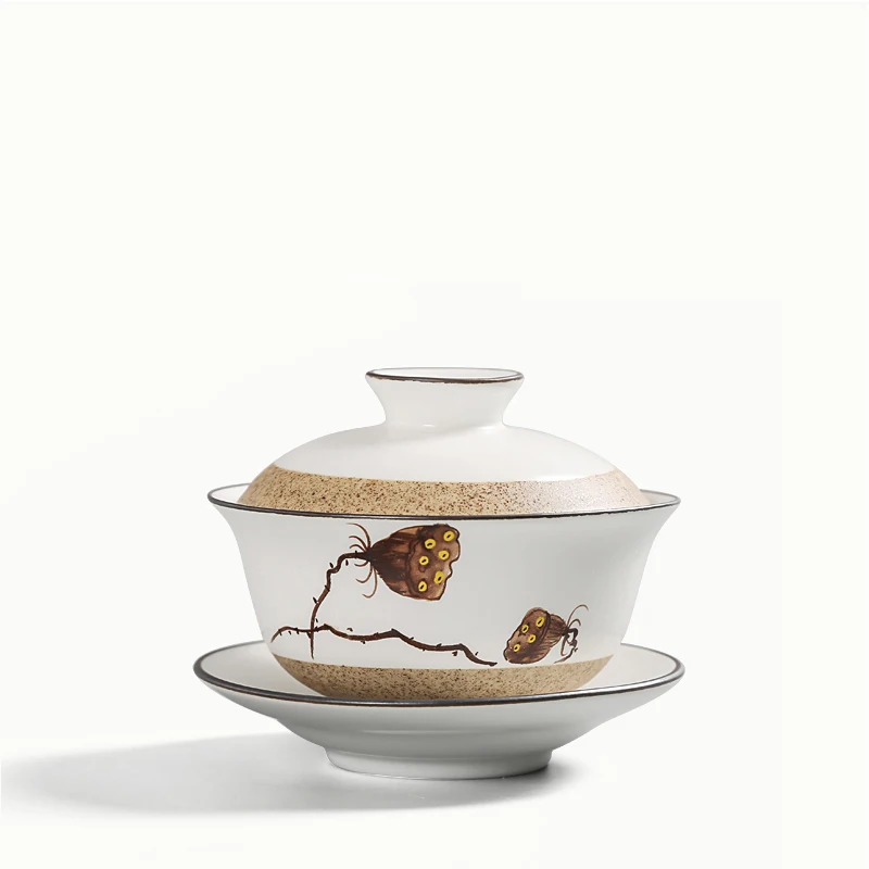 LUWU ceramic gaiwan handpainted teacup lotus chinese kung fu tea sets drinkware 120ml
LUWU ceramic gaiwan handpainted teacup lotus chinese kung fu tea sets drinkware 120ml