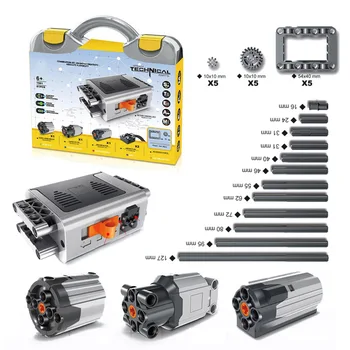 81Pcs/Set MOC lepines Technic Train Motor Remote Motor Technic Alex Beam Frame Gear 8881 8882 8883Power functions Boxed Fit
81Pcs/Set MOC lepines Technic Train Motor Remote Motor Technic Alex Beam Frame Gear 8881 8882 8883Power functions Boxed Fit