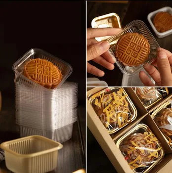 50/80/100G Clear Square Mooncake Plastic Trays Gift Boxes Moon Cake Packaging Baking Material Supplies 100pcs
50/80/100G Clear Square Mooncake Plastic Trays Gift Boxes Moon Cake Packaging Baking Material Supplies 100pcs
