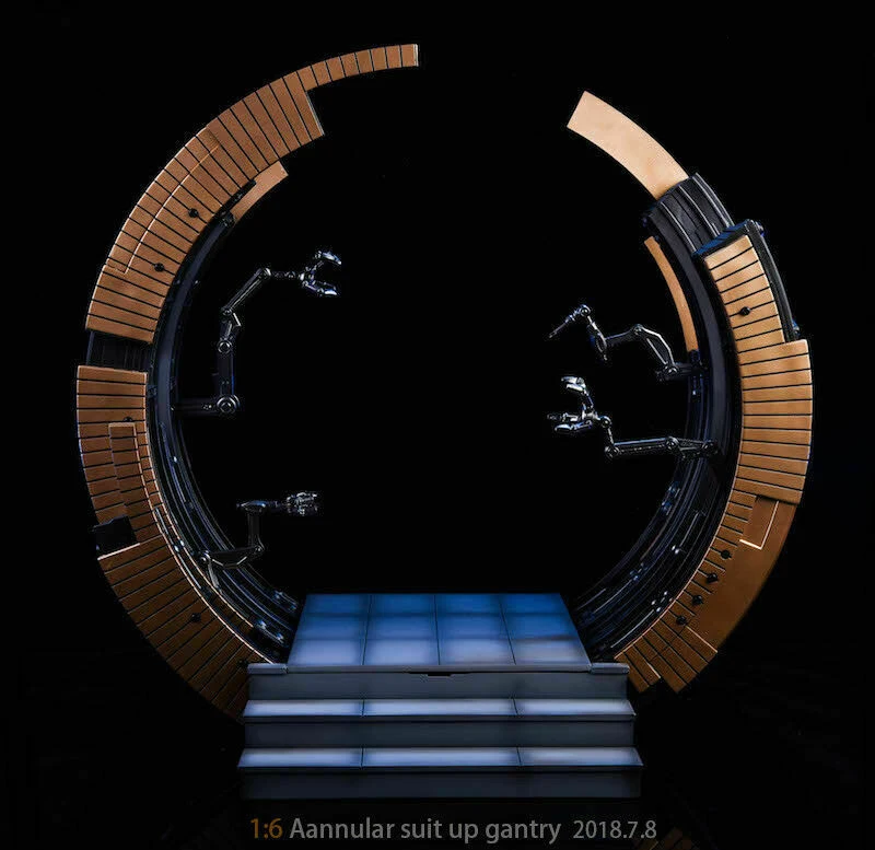 For Collection 1/6 Scale Action Figure Scene Accessories MK6 Iron Man Ring Suit-up Unpacking Stage Platform Model | Игрушки и хобби