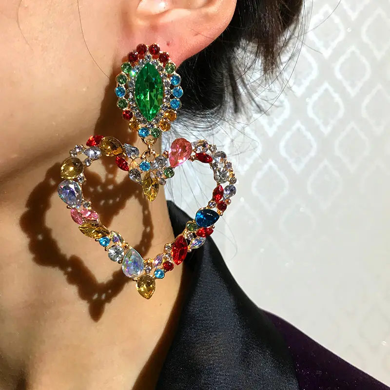 Flatfoosie Trendy Colorful Heart Drop Earrings For Women Geometric Shining Rhinestone Dangle Earring Party Wedding Jewelry Gifts
Flatfoosie Trendy Colorful Heart Drop Earrings For Women Geometric Shining Rhinestone Dangle Earring Party Wedding Jewelry Gifts