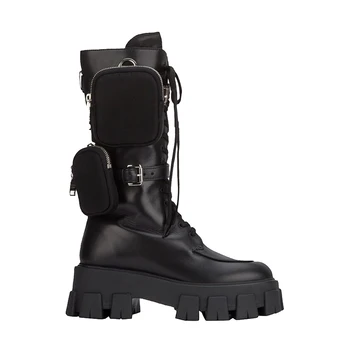 Black Platform Lace Up Knight Boots Women Pocket Design Mid Martin Boots Women 2019 Winter Fashion Chic INS Style Women Boots
Black Platform Lace Up Knight Boots Women Pocket Design Mid Martin Boots Women 2019 Winter Fashion Chic INS Style Women Boots