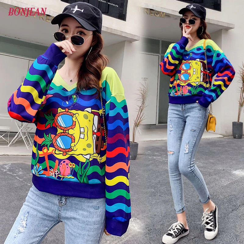 Hoodie Sweatshirt Women Winter Oversize Tops SpongeBob Cartoon Fashion Pattern Printed Sweatshirt Autumn Turtleneck Outerwear
Hoodie Sweatshirt Women Winter Oversize Tops SpongeBob Cartoon Fashion Pattern Printed Sweatshirt Autumn Turtleneck Outerwear