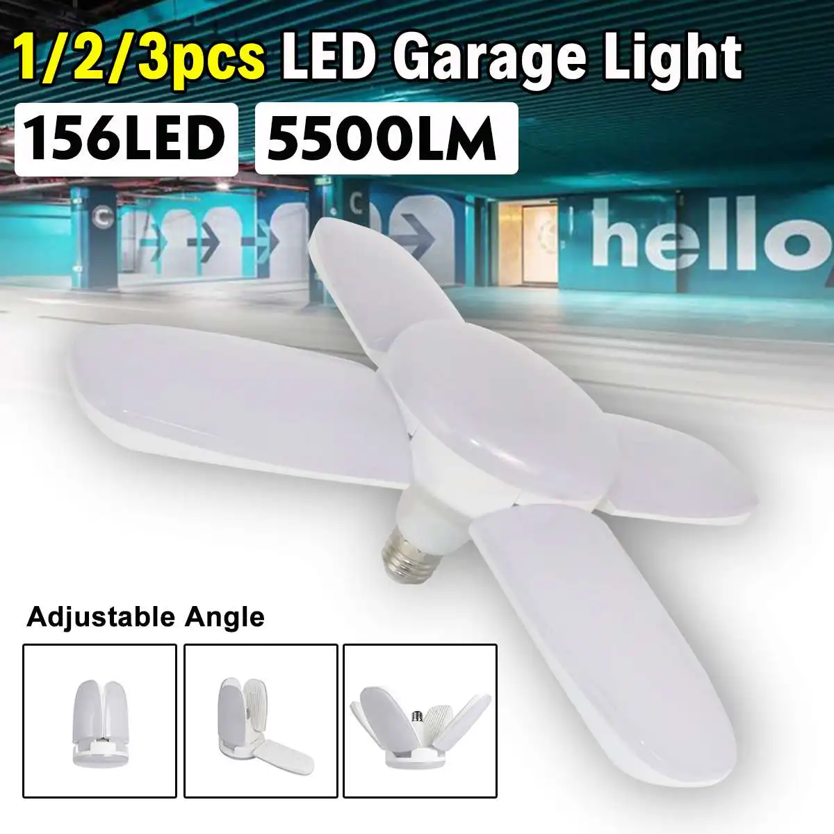 LED Bulb Home Multi Use Energy Saving Easy Install Adjustable White PC Super Bright Fan Blade E27 Durable Ceiling Light Foldable
LED Bulb Home Multi Use Energy Saving Easy Install Adjustable White PC Super Bright Fan Blade E27 Durable Ceiling Light Foldable