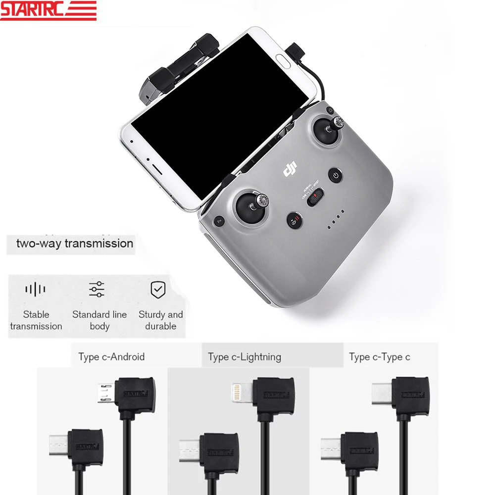 STARTRC 16cm Drone Data Cable Portable IOS Lightning Micro Type-C interface Data line for DJI Mavic Air 2/DJI mini 2 Accessories
STARTRC 16cm Drone Data Cable Portable IOS Lightning Micro Type-C interface Data line for DJI Mavic Air 2/DJI mini 2 Accessories