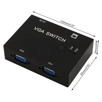 Set-Top Box VGA Switch 2 in 1 Out 2 Port Splitter TV Projector PC Switches M0XB
Set-Top Box VGA Switch 2 in 1 Out 2 Port Splitter TV Projector PC Switches M0XB