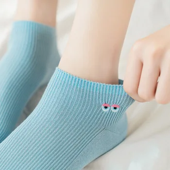 Candy Color Funny Ankle Socks Women Summer Cute Embroidery Eyes Korean Cotton Female Casual Low Top Socks Kawaii Multicolor
Candy Color Funny Ankle Socks Women Summer Cute Embroidery Eyes Korean Cotton Female Casual Low Top Socks Kawaii Multicolor
