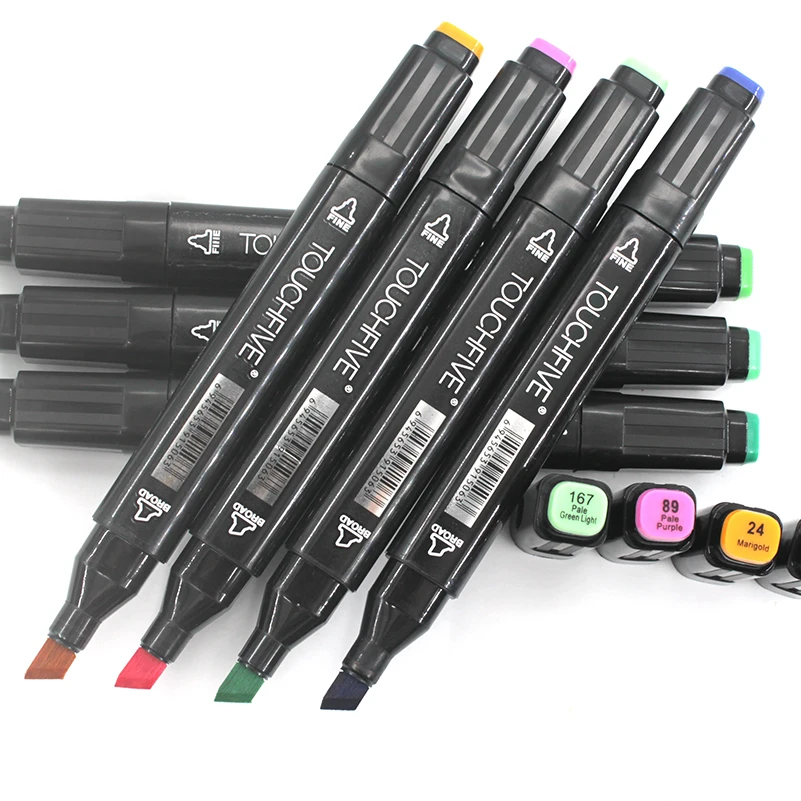 

36/60/80/168 Colors Artist Alcohol Markers Dual Tip Art Markers Twin Sketch Permanent Alcohol Based Markers