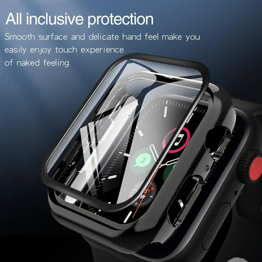 Glass+Cover For Apple Watch Case 44mm 40mm 42mm 38mm Accessories Plated bumper +Screen Protector iWatch series 3 4 5 38 40 44 mm
Glass+Cover For Apple Watch Case 44mm 40mm 42mm 38mm Accessories Plated bumper +Screen Protector iWatch series 3 4 5 38 40 44 mm