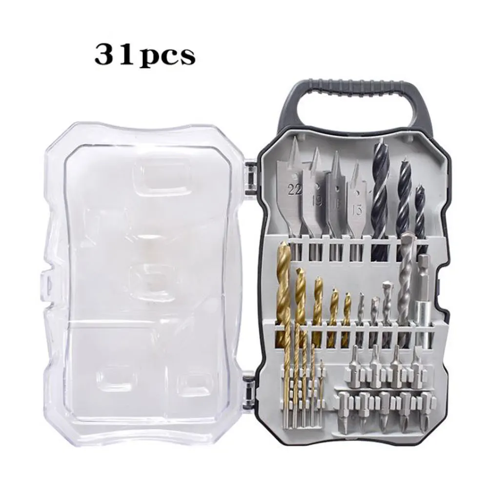 Набор сверл Диаметром 31 дюйма, для деревообработки, бытовая электрическая дрель, перфорирующая спиральная насадка, плоская дрель, строительная дрель
Набор сверл Диаметром 31 дюйма, для деревообработки, бытовая электрическая дрель, перфорирующая спиральная насадка, плоская дрель, строительная дрель