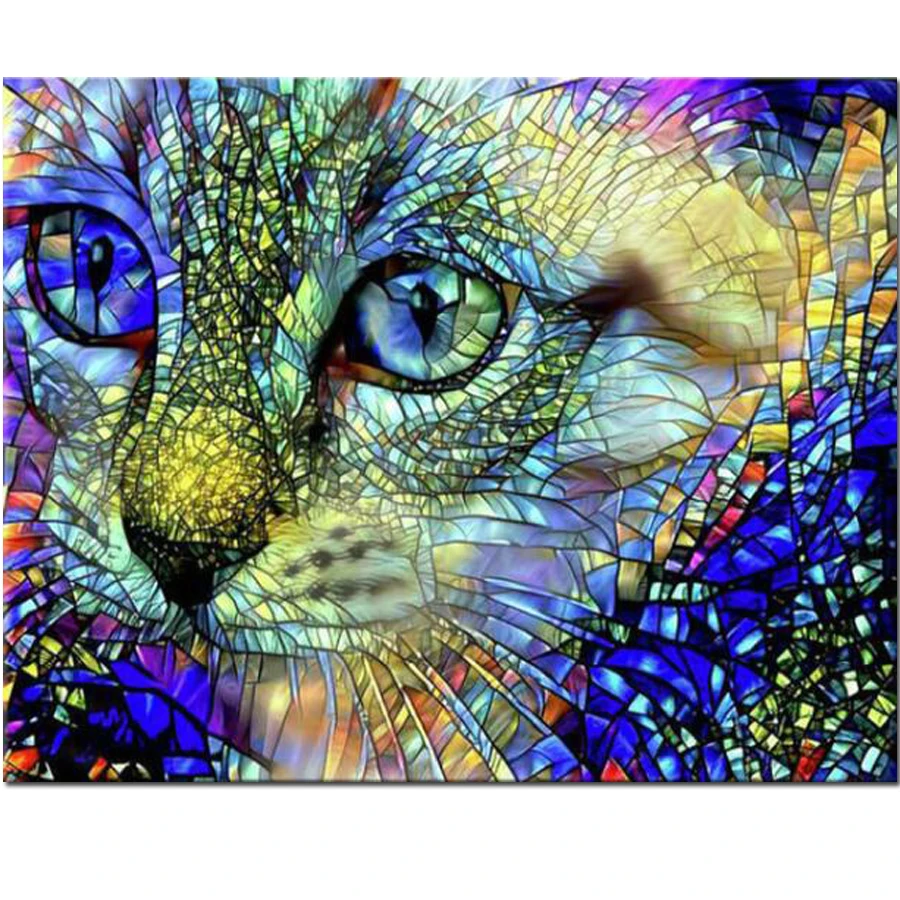 DIY 5D Diamond Painting Cross Stitch Full round Diamond Embroidery Abstract art cats head Pattern Rhinestone Pasted N1147
DIY 5D Diamond Painting Cross Stitch Full round Diamond Embroidery Abstract art cats head Pattern Rhinestone Pasted N1147