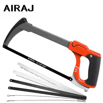 AIRAJ Adjustable Round Tube Hacksaw With Aluminum Frame, Replaceable 7 Saw Blades With Handles for Cutting Wood Metal Saw Tools 
AIRAJ Adjustable Round Tube Hacksaw With Aluminum Frame, Replaceable 7 Saw Blades With Handles for Cutting Wood Metal Saw Tools