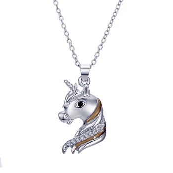 10Pcs Vivid Unicorn Pendant Necklace Jewelry Women Fashion Wild Jewelry T-56
10Pcs Vivid Unicorn Pendant Necklace Jewelry Women Fashion Wild Jewelry T-56