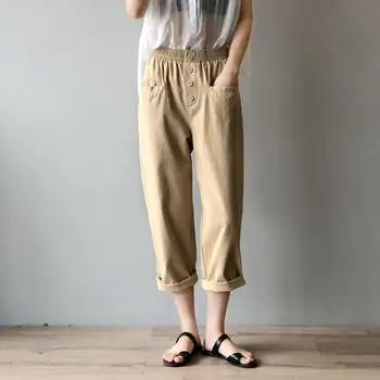 BYGOUBY Elastic High Waist Wide Leg Pants Single Breast Loose Casual Carrot Trousers Solid Ankle Length Pant Women Pants
BYGOUBY Elastic High Waist Wide Leg Pants Single Breast Loose Casual Carrot Trousers Solid Ankle Length Pant Women Pants