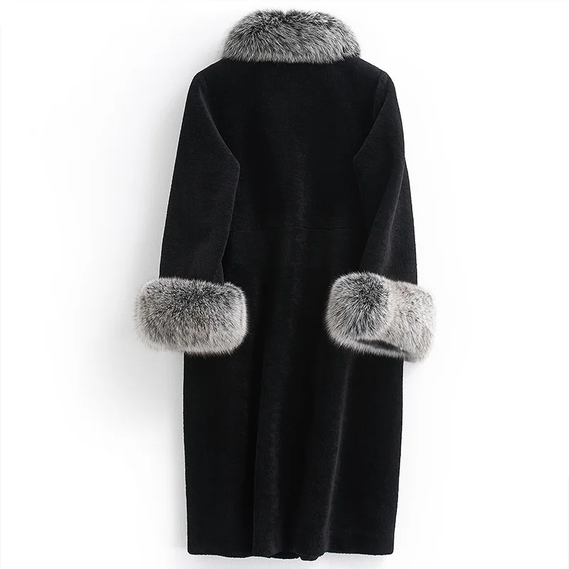 Sheep Winter Women Shearling Fur Coat Natural Fox Fur Collar Long Warm Real Fur Coats Genuine Wool Jackets R17F32279B s
Sheep Winter Women Shearling Fur Coat Natural Fox Fur Collar Long Warm Real Fur Coats Genuine Wool Jackets R17F32279B s