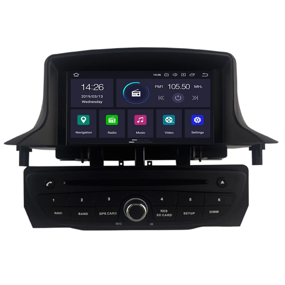 Android10 DSP автомобильный DVD CD плеер для Renault Megane 3/Renault Fluence 2009 + стерео головное