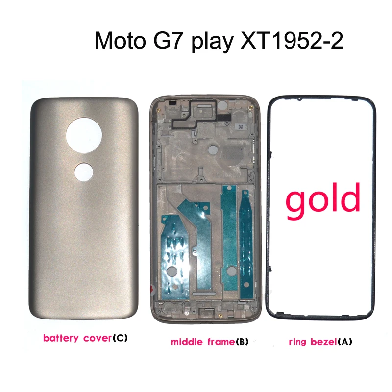 10Pcs ORiginal For Motorola Moto G7 play XT1952-2 LCD Frame + Ring bezel + back battery cover Housing Repair parts
10Pcs ORiginal For Motorola Moto G7 play XT1952-2 LCD Frame + Ring bezel + back battery cover Housing Repair parts