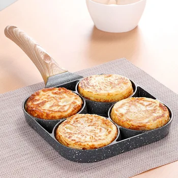 4-Hole Omelet Pan for Burger Eggs Ham PanCake Maker Frying Pans Non-Stick No Oil-Smoke Breakfast Grill Wok
4-Hole Omelet Pan for Burger Eggs Ham PanCake Maker Frying Pans Non-Stick No Oil-Smoke Breakfast Grill Wok