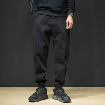 Fashion Men Jeans High Quality Black Color Spliced Designer Denim Cargo Pants Japanese Hip Hop Joggers Jeans Men Warm Pants 
Fashion Men Jeans High Quality Black Color Spliced Designer Denim Cargo Pants Japanese Hip Hop Joggers Jeans Men Warm Pants