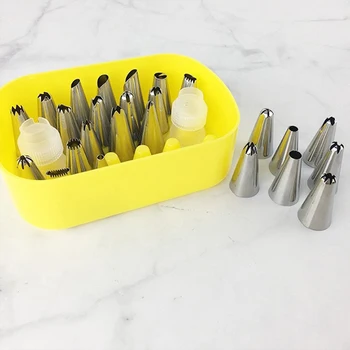 Creative Silicone Pastry Nozzle Kitchen DIY Icing Piping Cream Reusable Pastry Box +27 Nozzle Set Cake Decorating Tools
Creative Silicone Pastry Nozzle Kitchen DIY Icing Piping Cream Reusable Pastry Box +27 Nozzle Set Cake Decorating Tools