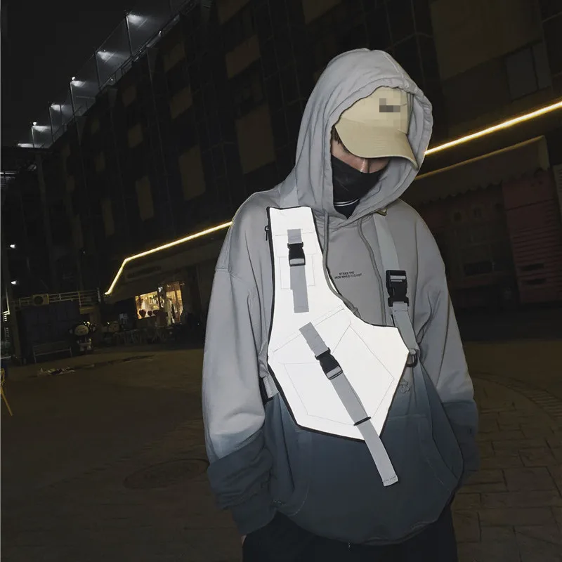 Reflective Vest Multi-function Reflective Chest Bags for Men Street Style Function Tactical Cross-body Shoulder Chest Rig Bag
Reflective Vest Multi-function Reflective Chest Bags for Men Street Style Function Tactical Cross-body Shoulder Chest Rig Bag
