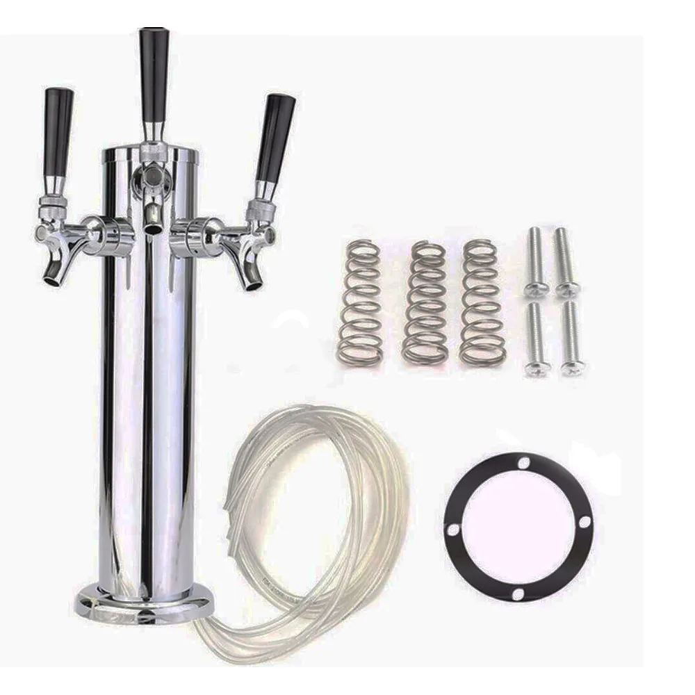 Homebrewing Stainless Steel Beer Tower Three Taps Tri Tap Draft Beer Column for bar
Homebrewing Stainless Steel Beer Tower Three Taps Tri Tap Draft Beer Column for bar