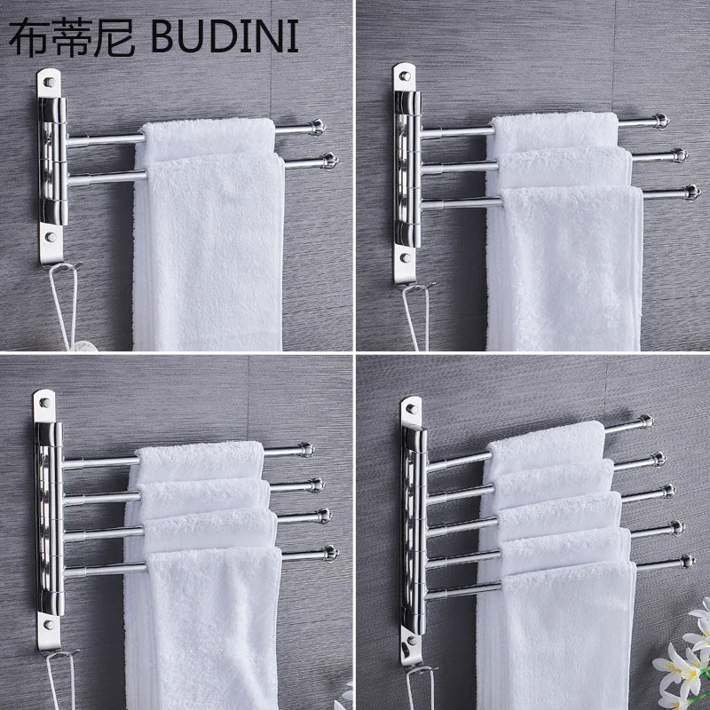 Stainless Steel Towel Holder Wall Mounted 2/3/4/5 Rod Storage Shelf With Hook Rotatable Kitchen Hanger Bathroom Towel Rack
Stainless Steel Towel Holder Wall Mounted 2/3/4/5 Rod Storage Shelf With Hook Rotatable Kitchen Hanger Bathroom Towel Rack