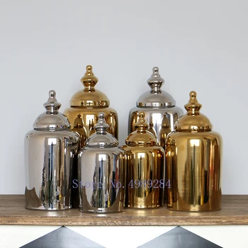 Retro Ceramics Golden Silver Storage Tank European Style Living Room Desktop Crafts Decoration Organizing Tissue Jar Furnishings
Retro Ceramics Golden Silver Storage Tank European Style Living Room Desktop Crafts Decoration Organizing Tissue Jar Furnishings
