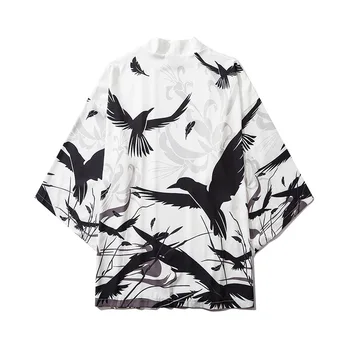 2020Summer New Chinese Style Crow Cartoon Printed Kimono Men Women Tops Cardigan Asian Clothes Japanese Traditional Yukata Yuori
2020Summer New Chinese Style Crow Cartoon Printed Kimono Men Women Tops Cardigan Asian Clothes Japanese Traditional Yukata Yuori