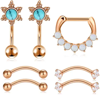 Hook earrings surgical steel, Click ring, curved, barbell, daisy, conch, cartilage, earrings, eyebrows, perforation
Hook earrings surgical steel, Click ring, curved, barbell, daisy, conch, cartilage, earrings, eyebrows, perforation