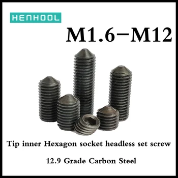 DIN914 Hexagon Socket Set Screws With Cone Poin tip inner Hexagon socket headless set screw 12.9 grade Carbon Steel M2-M12
DIN914 Hexagon Socket Set Screws With Cone Poin tip inner Hexagon socket headless set screw 12.9 grade Carbon Steel M2-M12