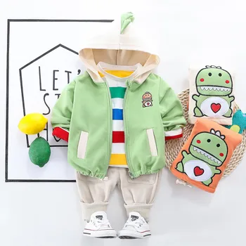 Spring Autumn Baby Boy Girl Cute Newborn Clothing Little Dinosaur Set Kids Suits Hooded Jacket Top Pants 3 PCS
Spring Autumn Baby Boy Girl Cute Newborn Clothing Little Dinosaur Set Kids Suits Hooded Jacket Top Pants 3 PCS