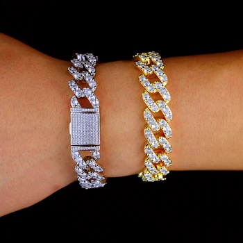 15mm Heavy Miami Cuban Link Chain Bracelet 5A cz paved Full Iced Out cubic zirconia Bling Bling Hiphop Jewelry For boy Men
15mm Heavy Miami Cuban Link Chain Bracelet 5A cz paved Full Iced Out cubic zirconia Bling Bling Hiphop Jewelry For boy Men
