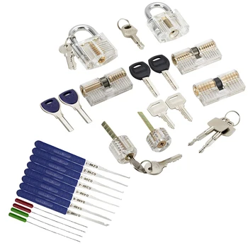 Liushi 7-type/lot Lock Set With Tension Wrench Tool kit, Practice Lock Pick Set for Locksmith,Broken Key Extractor Tool
Liushi 7-type/lot Lock Set With Tension Wrench Tool kit, Practice Lock Pick Set for Locksmith,Broken Key Extractor Tool