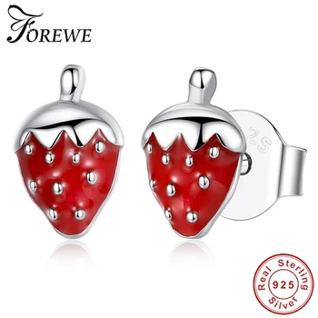 Forewe Authentic 925 Sterling Silver Red Enamel Strawberry Earrings For Women Party Jewelry Christmas Gift
Forewe Authentic 925 Sterling Silver Red Enamel Strawberry Earrings For Women Party Jewelry Christmas Gift