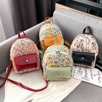 Fashion Women's Outdoor Simple Zipper Contrast Color Wool Backpack Travel Bag Women Large College Student School Shoulder Bags
Fashion Women's Outdoor Simple Zipper Contrast Color Wool Backpack Travel Bag Women Large College Student School Shoulder Bags
