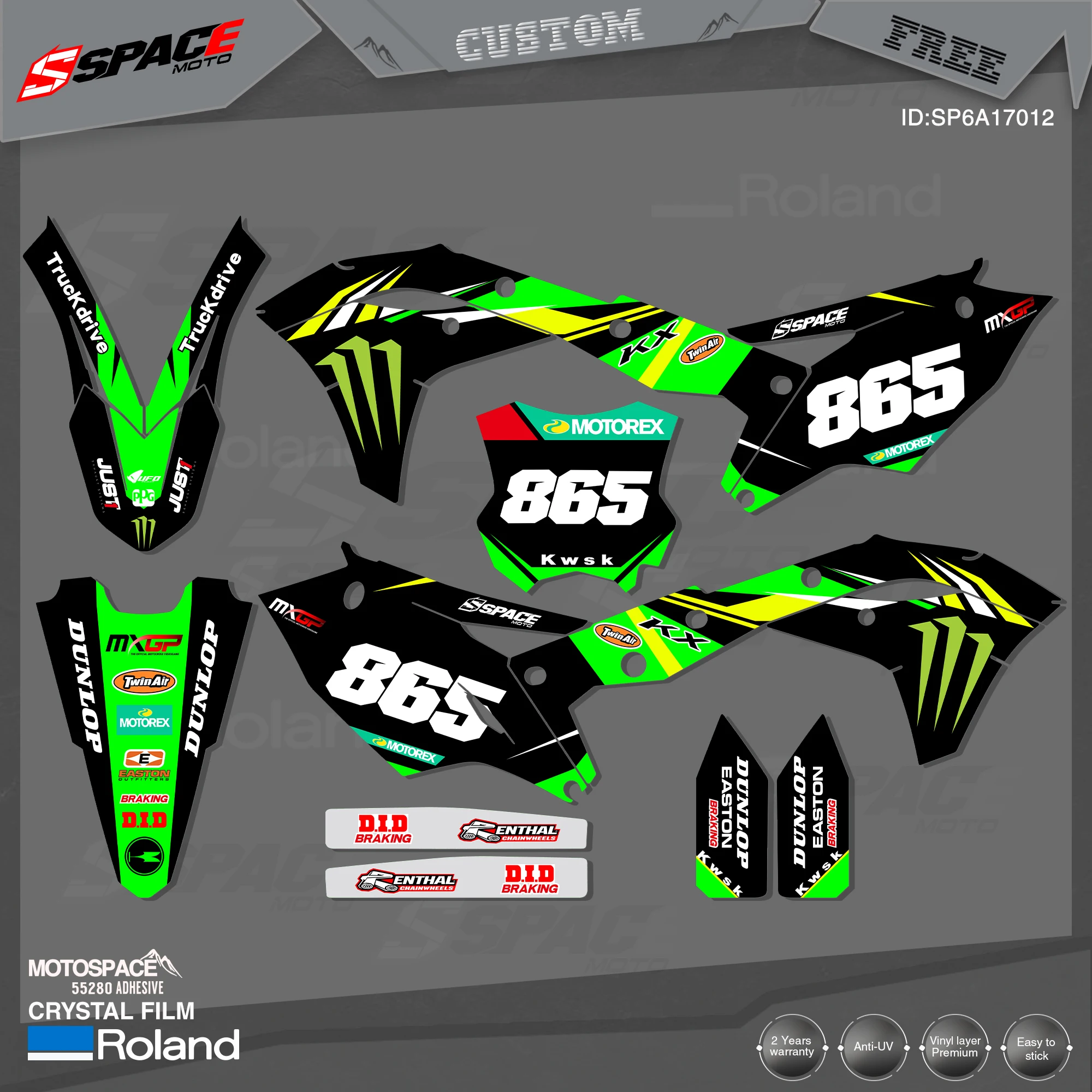 MotoSpace Custom Team графические фоны наклейки 3M Набор наклеек для KAWASAKI 2017-19KXF250 012
MotoSpace Custom Team графические фоны наклейки 3M Набор наклеек для KAWASAKI 2017-19KXF250 012