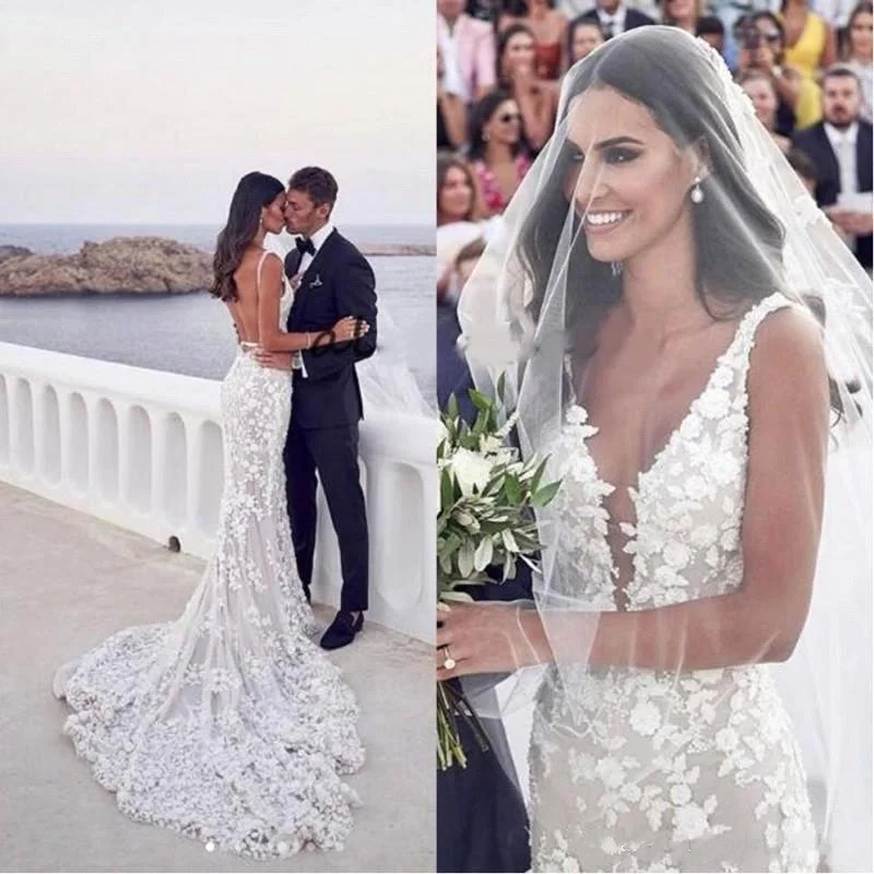 Robe De Mariee Backless Wedding Dresses Boho 2020 Strapless Lace Applique Wedding Gowns V Neck Sleevless Beack Bridal dress
Robe De Mariee Backless Wedding Dresses Boho 2020 Strapless Lace Applique Wedding Gowns V Neck Sleevless Beack Bridal dress