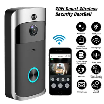 Smart WiFi Video Doorbell Camera Visual Intercom Motion Detection Night Vision Door Bell Wireless Home Security Camera Doorbell
Smart WiFi Video Doorbell Camera Visual Intercom Motion Detection Night Vision Door Bell Wireless Home Security Camera Doorbell