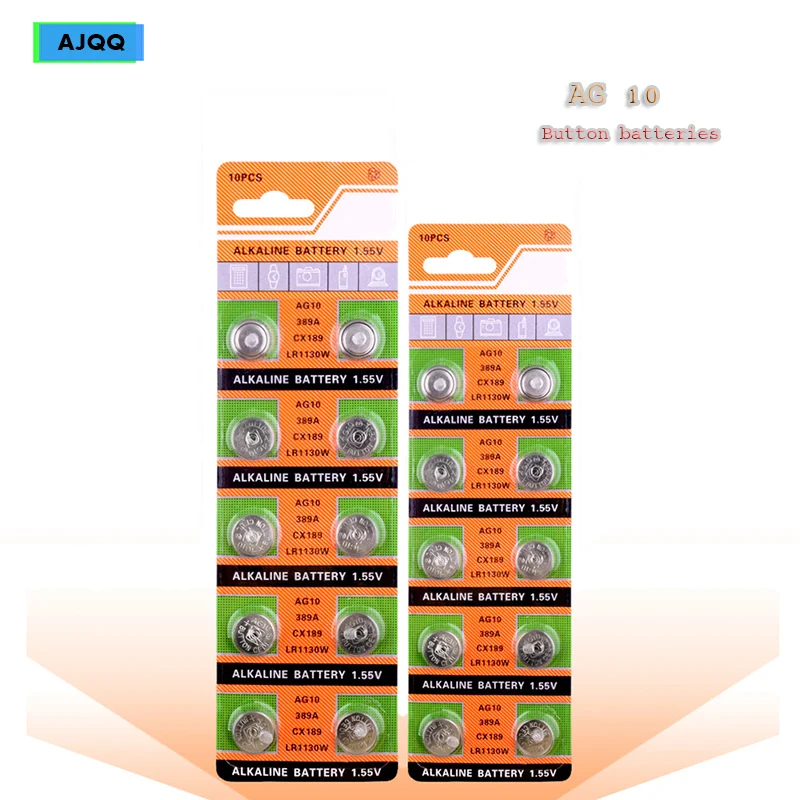 The new 80PCS AG10 1.55V watch battery LR1130 V10GA coin button battery 189 389390 LR54 battery
The new 80PCS AG10 1.55V watch battery LR1130 V10GA coin button battery 189 389390 LR54 battery