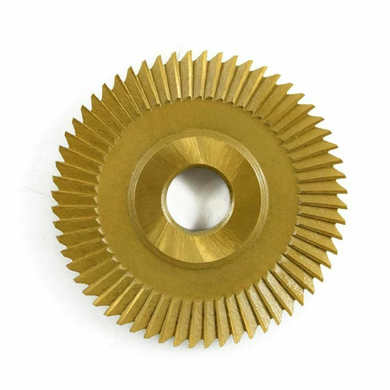 1*Milling Cutter 60*7.3*12.7 Mm 60T Titanium-plated High Speed Steel Milling Cutter Locksmith For Horizontal Key Cutting Machine
1*Milling Cutter 60*7.3*12.7 Mm 60T Titanium-plated High Speed Steel Milling Cutter Locksmith For Horizontal Key Cutting Machine