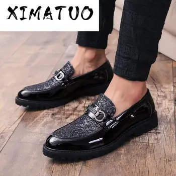 Fashion 2020 Spring Autumn Men Dress Shoes outdoor Business Male Leather Men Shoes Slip-on Round Toe wedding party shoes l5
Fashion 2020 Spring Autumn Men Dress Shoes outdoor Business Male Leather Men Shoes Slip-on Round Toe wedding party shoes l5