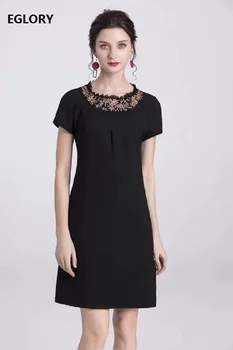 Elegant Party Black Green Dress 2020 Spring Summer Women Beading Embroidery Deco Collar Short Sleeve Slim Fitted A-Line Dress
Elegant Party Black Green Dress 2020 Spring Summer Women Beading Embroidery Deco Collar Short Sleeve Slim Fitted A-Line Dress