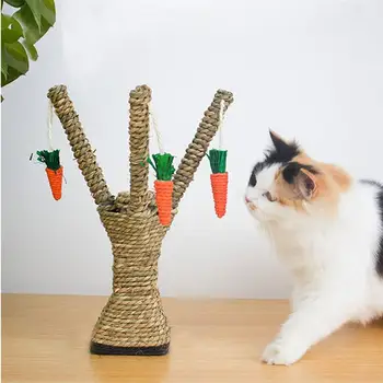 

Cat Scratch Toy Hanging Carrot Tree Branch Kitten Teaser Plaything Chew Scratcher Wear-Resistant Scratch Toys For Pet Cat