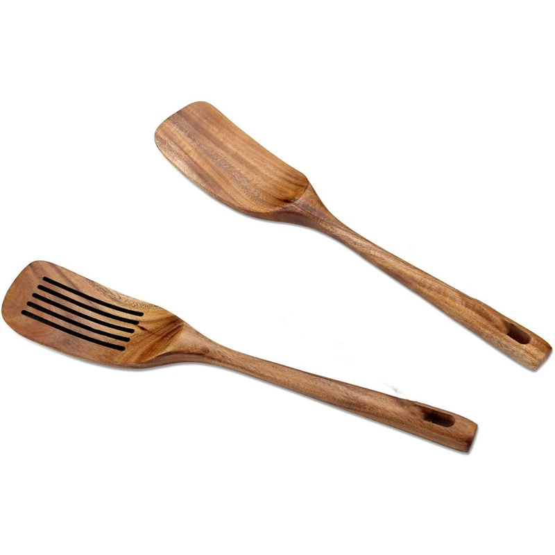 Wooden Spatula, Wooden Wok Spatula for Cooking, Handled Square Head Premium Acacia Wooden Kitchen Utensils Set
Wooden Spatula, Wooden Wok Spatula for Cooking, Handled Square Head Premium Acacia Wooden Kitchen Utensils Set