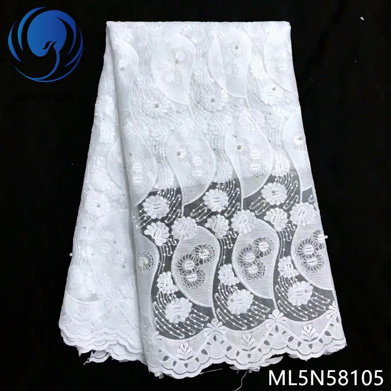BEAUTIFICAL white french laces bridal fabrics Latest sale nigerian tulle lace embroidery beads fabric with stones 5yards ML5N581
BEAUTIFICAL white french laces bridal fabrics Latest sale nigerian tulle lace embroidery beads fabric with stones 5yards ML5N581