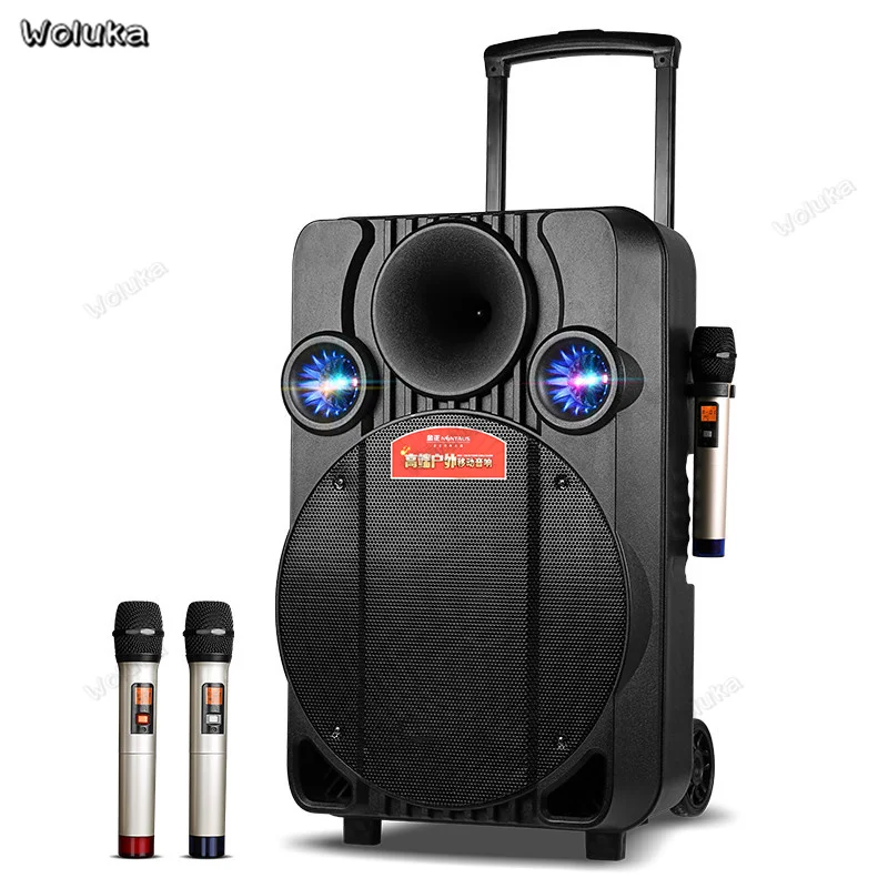 Sound-surrounded wireless bluetooth speaker outdoor portable Pull-rod speaker system with microphone high-power speaker CD50 W05
Sound-surrounded wireless bluetooth speaker outdoor portable Pull-rod speaker system with microphone high-power speaker CD50 W05