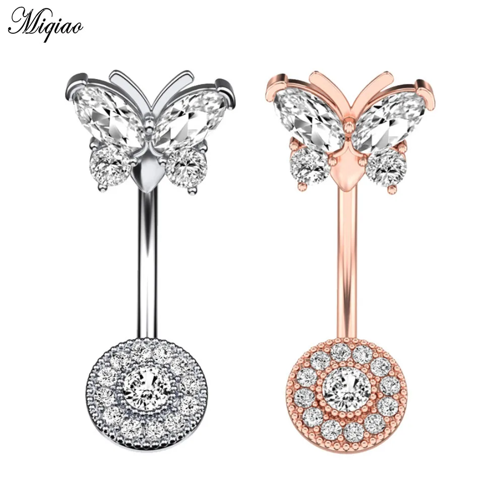 Miqiao New Style Upper Butterfly and Lower Round Zircon Belly Button Ring Belly Button Nail Body Piercing Jewelry
Miqiao New Style Upper Butterfly and Lower Round Zircon Belly Button Ring Belly Button Nail Body Piercing Jewelry