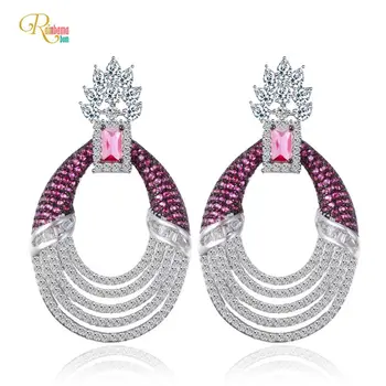 Rainbamabom Luxury 925 Solid Sterling Silver Created Moissanite Diamonds Gemstone Wedding Engagement Fine Jewelry Earrings 
Rainbamabom Luxury 925 Solid Sterling Silver Created Moissanite Diamonds Gemstone Wedding Engagement Fine Jewelry Earrings